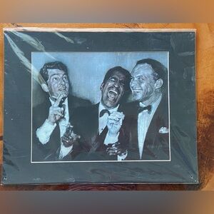 Rat Pack" Frank Sinatra Sammy Davis Jr. Dean Martin matted art print Hai Yan
